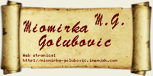 Miomirka Golubović vizit kartica